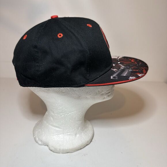 Marvel Deadpool Hat Cap Snapback All over Print flat brim Comic DC Men’s OSFM - Picture 3 of 7